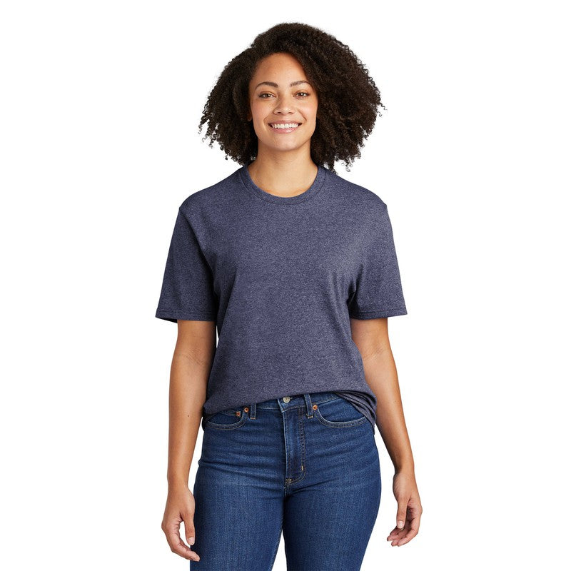 NEW STRAYER Allmade® Unisex Recycled Blend Tee Salvaged Navy Heather