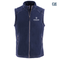 STRAYER Clique Powder Recycled Fleece Mens Full Zip Vest - Dark Navy
