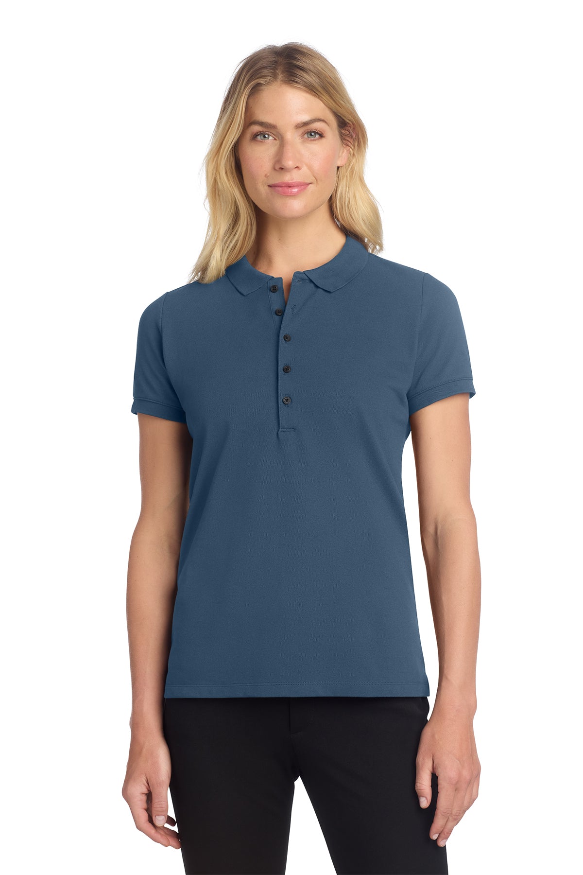 STRAYER MERCER+METTLE™ Women’s Stretch Heavyweight Pique Polo - Insignia Blue