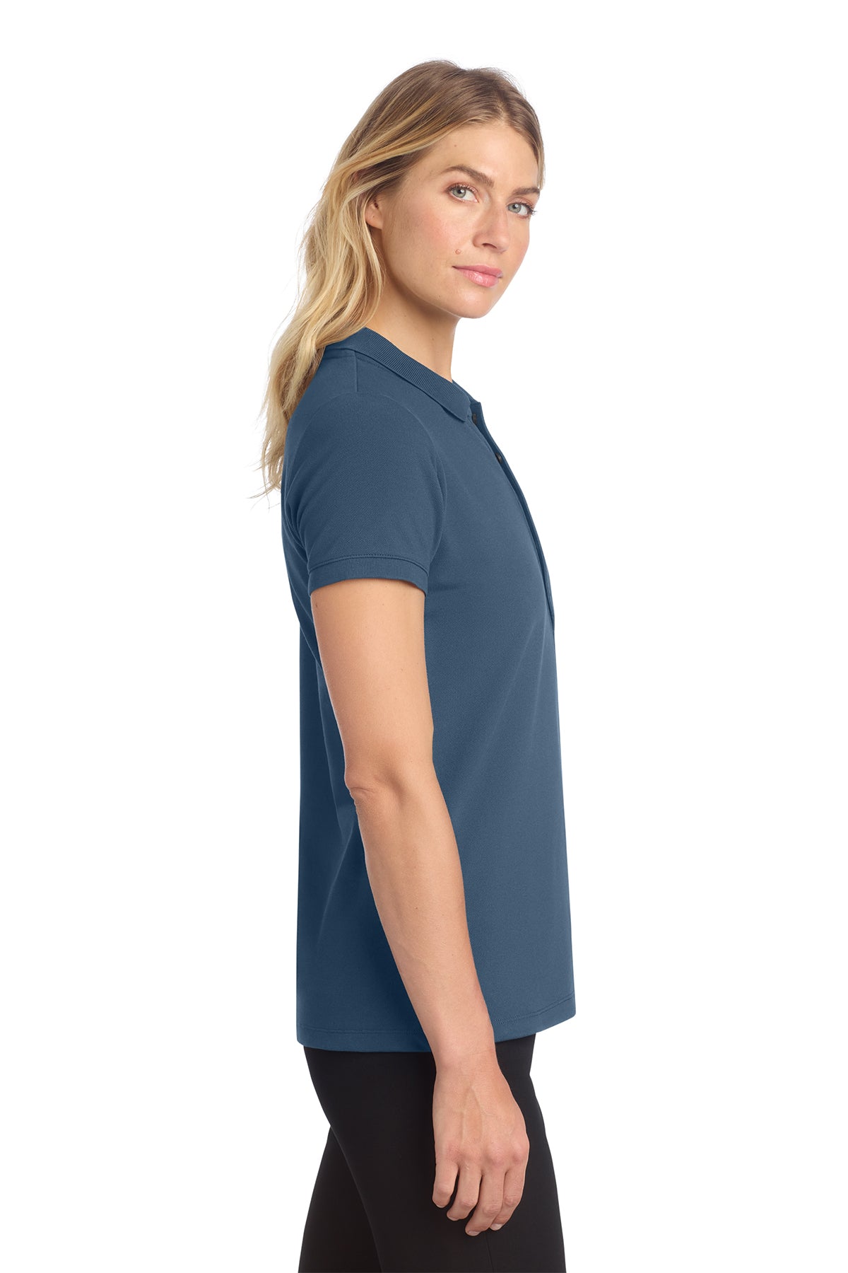 STRAYER MERCER+METTLE™ Women’s Stretch Heavyweight Pique Polo - Insignia Blue