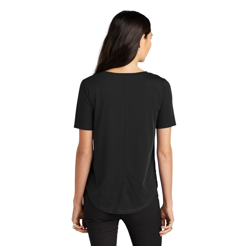 STRAYER MERCER+METTLE™ Women’s Stretch Jersey Relaxed Scoop - Deep Black