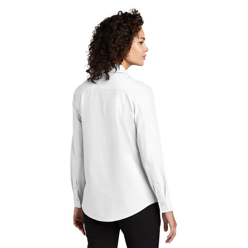 NEW STRAYER Mercer+Mettle™ Women’s Long Sleeve Stretch Woven Shirt - WHITE