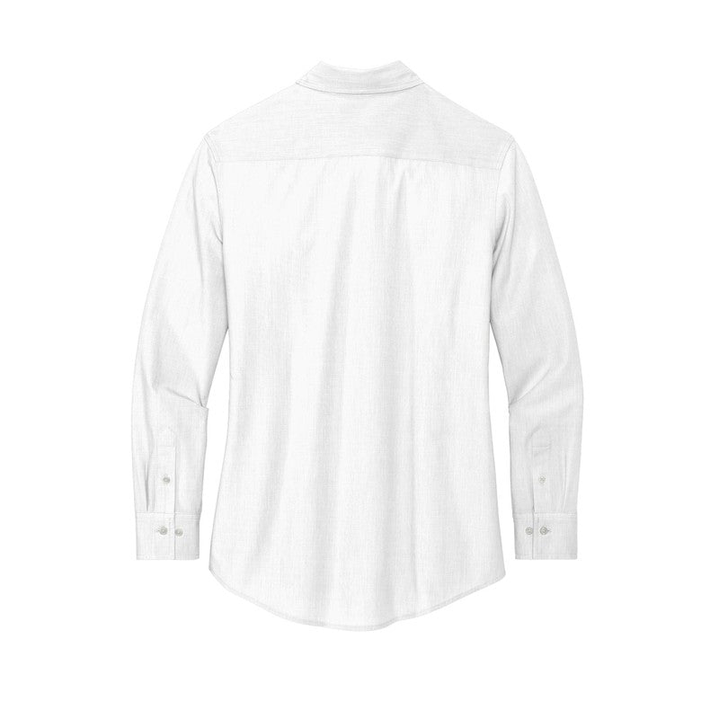 NEW STRAYER Mercer+Mettle™ Women’s Long Sleeve Stretch Woven Shirt - WHITE