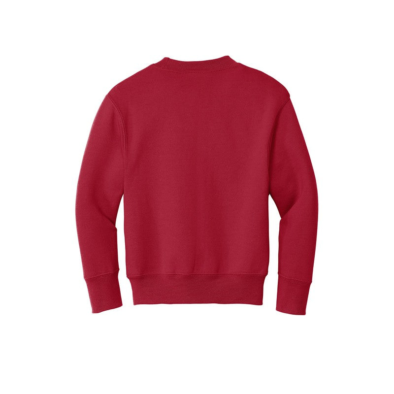 STRAYER Port & Company® Youth Core Fleece Crewneck Sweatshirt - RED