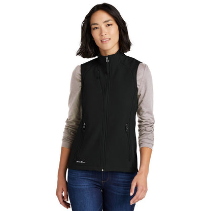 NEW STRAYER Eddie Bauer® Ladies Stretch Soft Shell Vest - BLACK