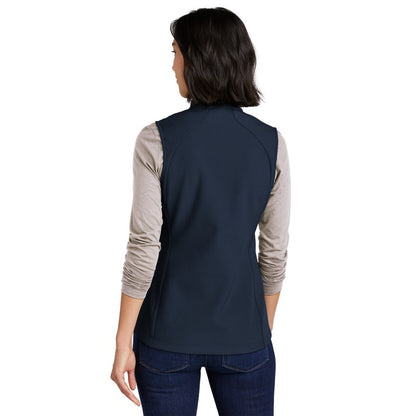 NEW STRAYER Eddie Bauer® Ladies Stretch Soft Shell Vest - River Blue Navy