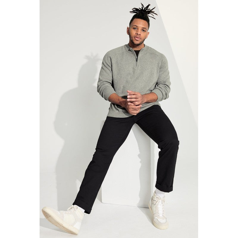 STRAYER Mercer+Mettle™ 1/4-Zip Sweater - Gusty Grey Heather