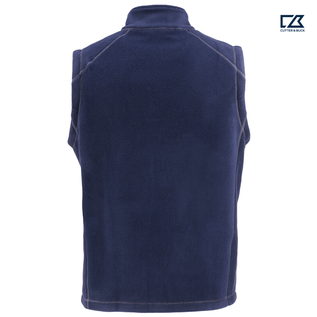 STRAYER Clique Powder Recycled Fleece Mens Full Zip Vest - Dark Navy