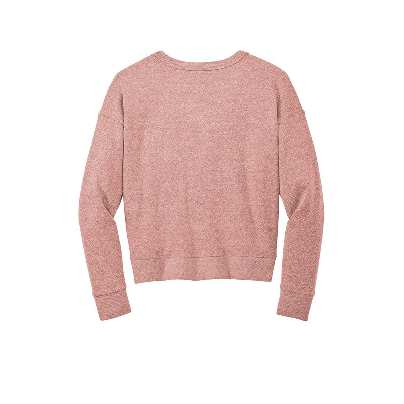 NEW STRAYER District® Women’s Perfect Tri® Fleece V-Neck Sweatshirt - Blush Frost