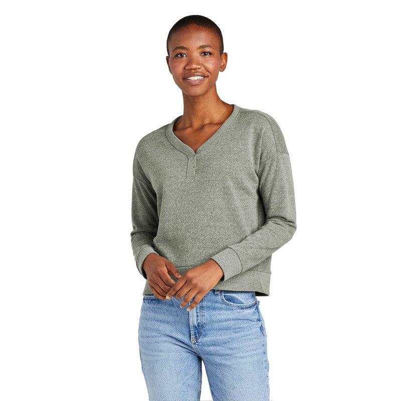 NEW STRAYER District® Women’s Perfect Tri® Fleece V-Neck Sweatshirt - Grey Frost