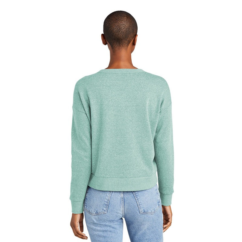 STRAYER District® Women’s Perfect Tri® Fleece V-Neck Sweatshirt - Heathered Eucalyptus Blue