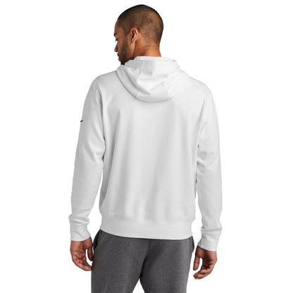 NEW STRAYER Nike Club Fleece Sleeve Swoosh Full-Zip Hoodie - WHITE