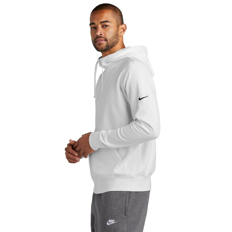 NEW STRAYER Nike Club Fleece Sleeve Swoosh Full-Zip Hoodie - WHITE