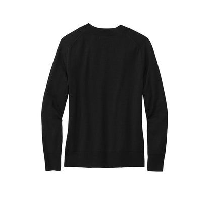 NEW STRAYER Brooks Brothers® Women’s Cotton Stretch V-Neck Sweater - Deep Black