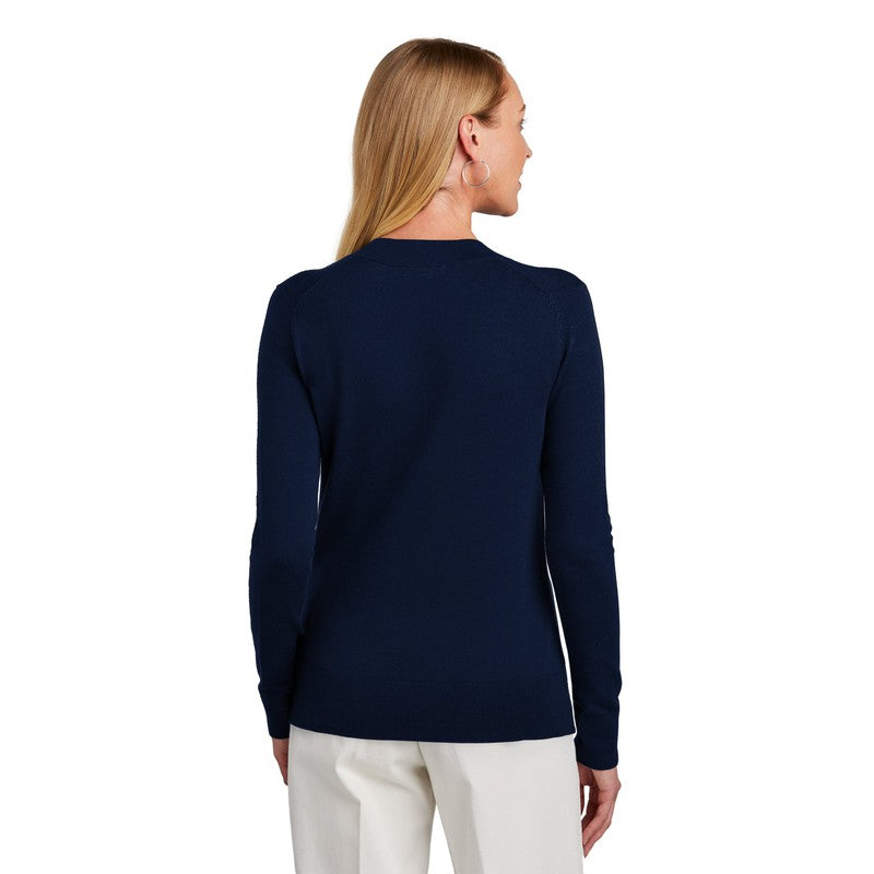 NEW STRAYER Brooks Brothers® Women’s Cotton Stretch V-Neck Sweater - Navy Blazer