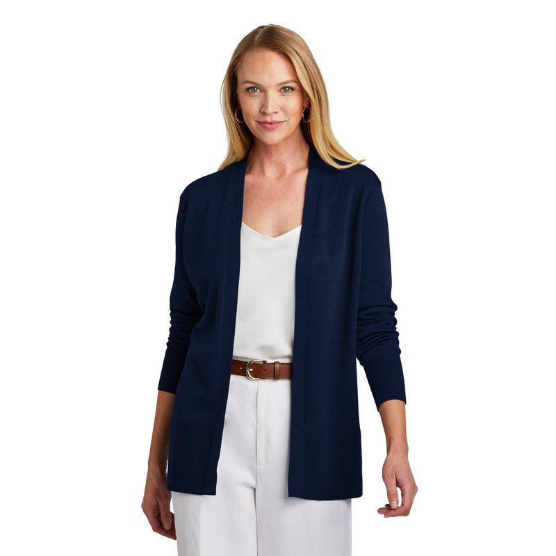 STRAYER Brooks Brothers® Women’s Cotton Stretch Long Cardigan Sweater - Navy Blazer