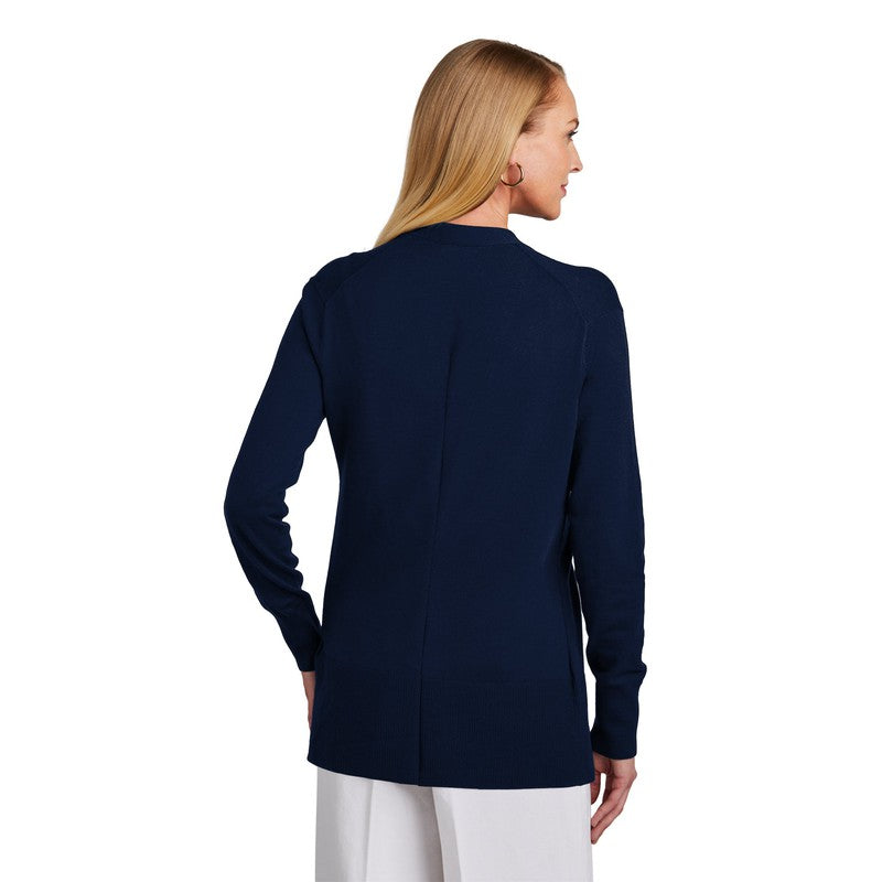 STRAYER Brooks Brothers® Women’s Cotton Stretch Long Cardigan Sweater - Navy Blazer