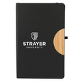 STRAYER 5.5" x 8.5" Kaya Recycled and Bamboo JournalBook - BLACK