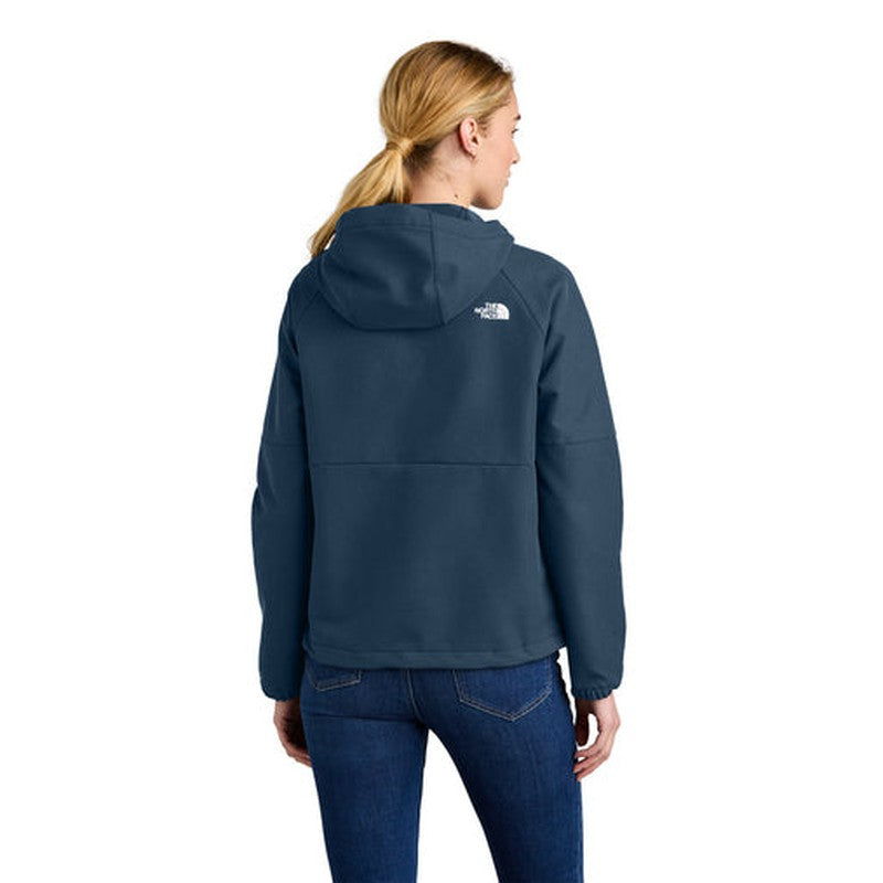 STRAYER HONORS - The North Face® Ladies Barr Lake Hooded Soft Shell Jacket - Shady Blue Dark Heather