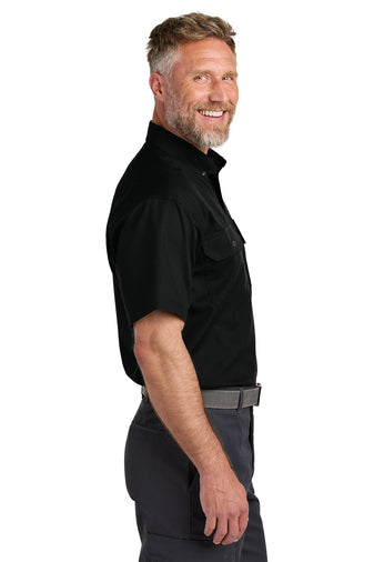 NEW STRAYER - CornerStone® Short Sleeve Select Ripstop Shirt - Black