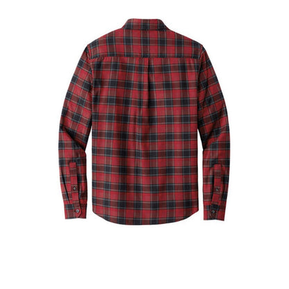 NEW STRAYER - Eddie Bauer® Long Sleeve Favorite Flannel Plaid Shirt - Red Highland Plaid