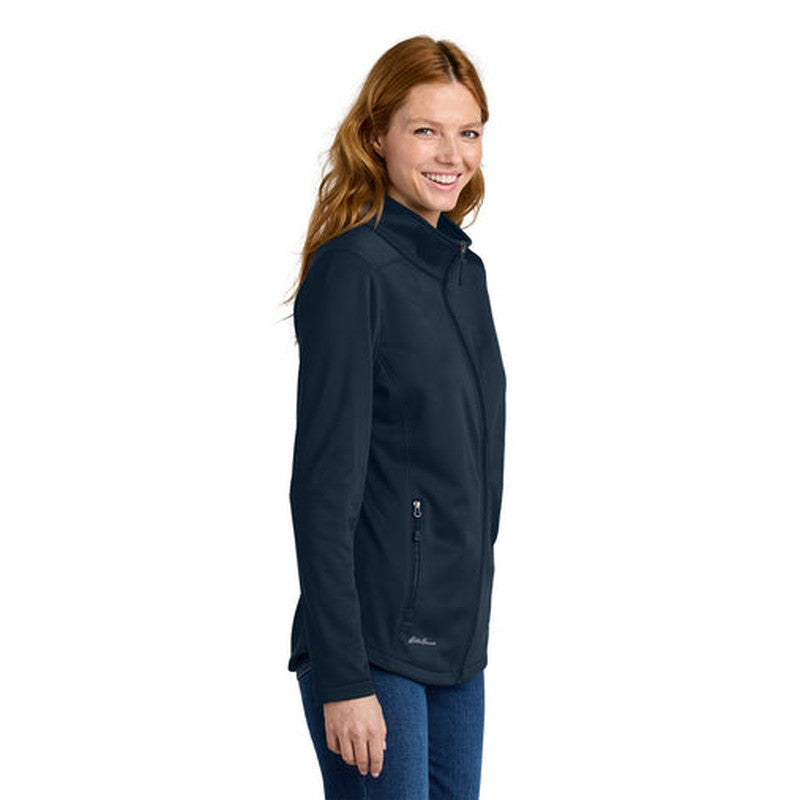 STRAYER - Eddie Bauer® Women’s Smooth Mid Layer Fleece Full-Zip - River Blue Navy