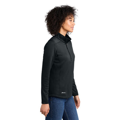 NEW STRAYER - Eddie Bauer® Women's Smooth Mid Layer Fleece 1/2-Zip - Black