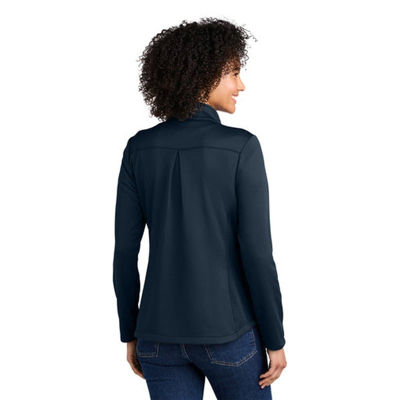 NEW STRAYER - Eddie Bauer® Women's Smooth Mid Layer Fleece 1/2-Zip - River Blue Navy