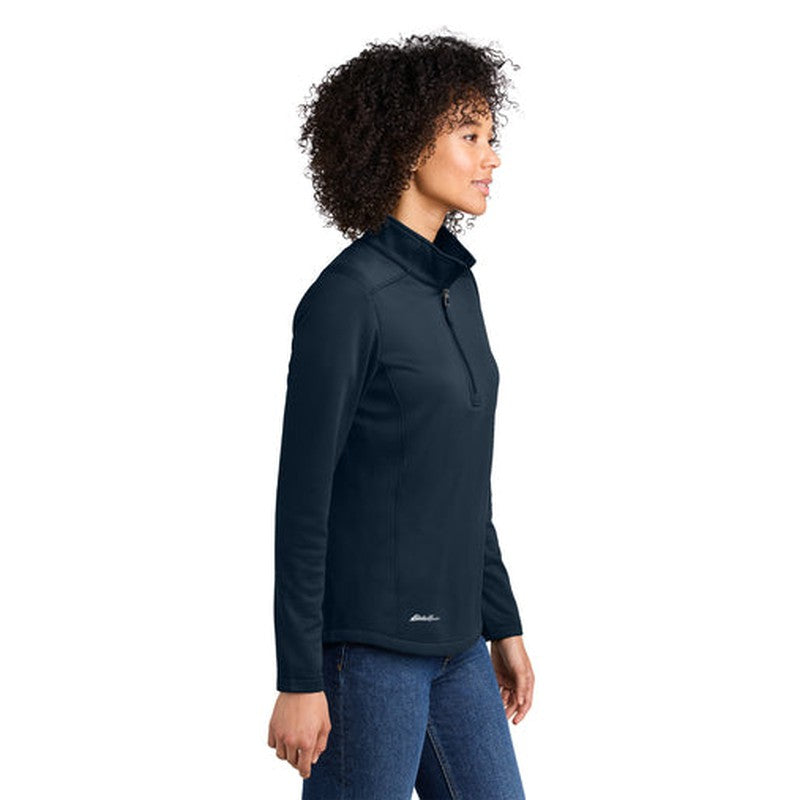 NEW STRAYER - Eddie Bauer® Women's Smooth Mid Layer Fleece 1/2-Zip - River Blue Navy