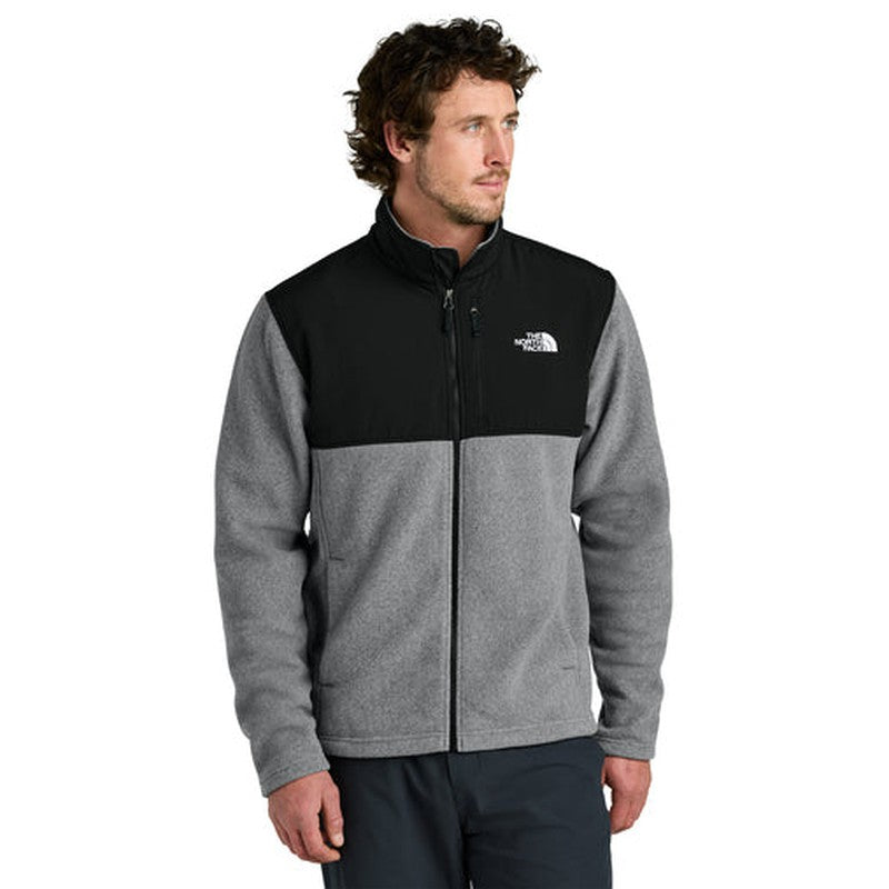 NEW STRAYER - The North Face® Highest Peak Full-Zip Fleece Jacke - TNF Medium Grey Heather/TNF Black