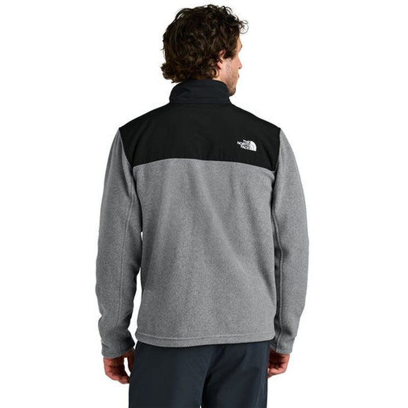 STRAYER - The North Face® Highest Peak Full-Zip Fleece Jacke - TNF Medium Grey Heather/TNF Black