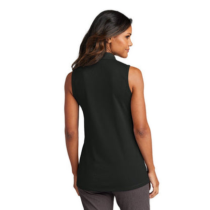 NEW STRAYER ALUMNI - Port Authority® Ladies Dry Zone® UV Micro-Mesh Sleeveless Polo - Deep Black