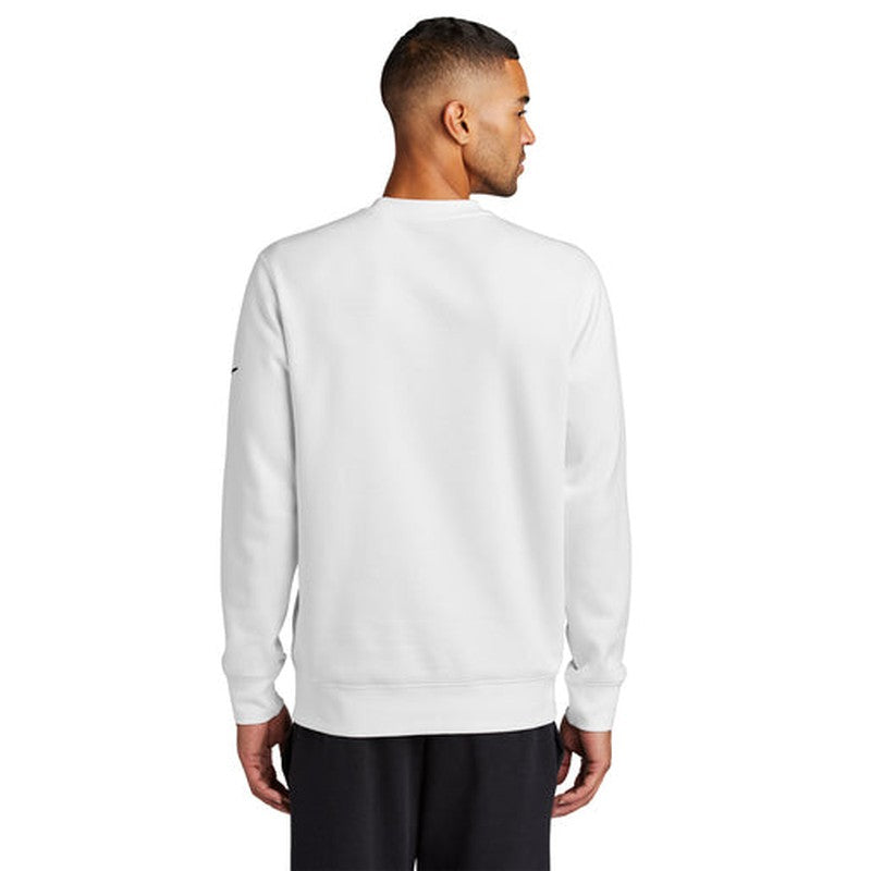 STRAYER HONORS - Nike Club Fleece Sleeve Swoosh Crew - White