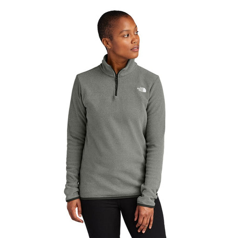 STRAYER ALUMNI The North Face® Ladies Glacier 1/4-Zip Fleece - TNF Medium Grey Heather