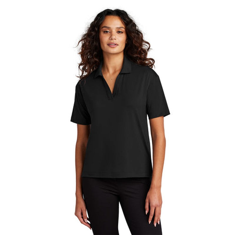 STRAYER ALUMNI ASSOCIATION Mercer+Mettle® Women’s Stretch Jersey Polo - Deep Black