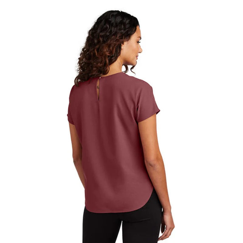 NEW JWMI - Mercer+Mettle® Women's Stretch Crepe Crew - Rosewood