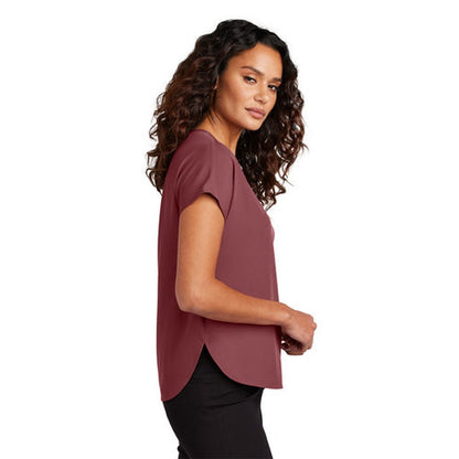 NEW STRAYER ALUMNI - Mercer+Mettle® Women's Stretch Crepe Crew - Rosewood