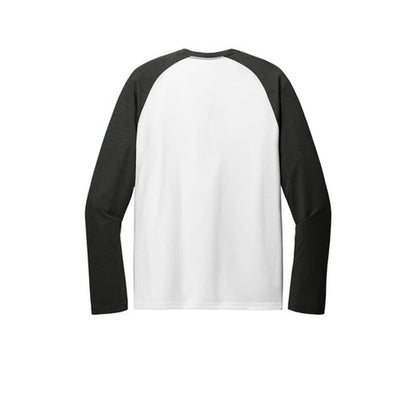 NEW STRAYER ALUMNI - Allmade® Unisex Tri-Blend Long Sleeve Colorblock Raglan - Space Black/Bright White