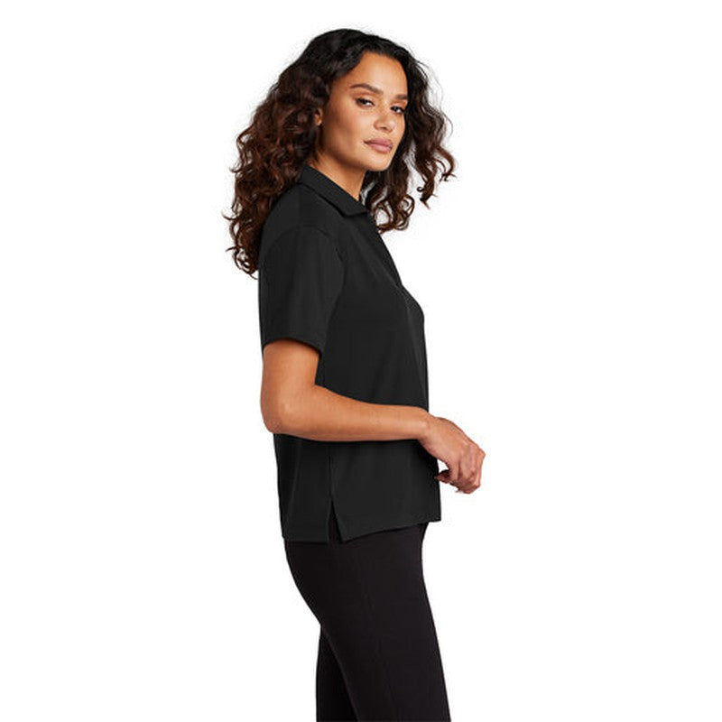 STRAYER ALUMNI ASSOCIATION Mercer+Mettle® Women’s Stretch Jersey Polo - Deep Black