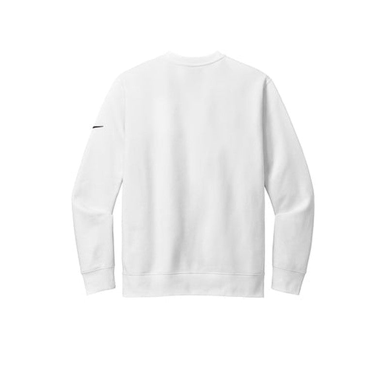 STRAYER HONORS - Nike Club Fleece Sleeve Swoosh Crew - White