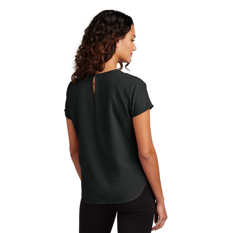 STRAYER ALUMNI ASSOCIATION Mercer+Mettle® Women's Stretch Crepe Crew - Deep Black