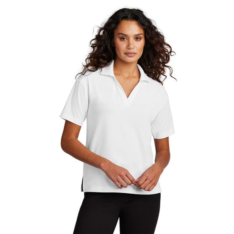 STRAYER ALUMNI ASSOCIATION Mercer+Mettle® Women’s Stretch Jersey Polo - White