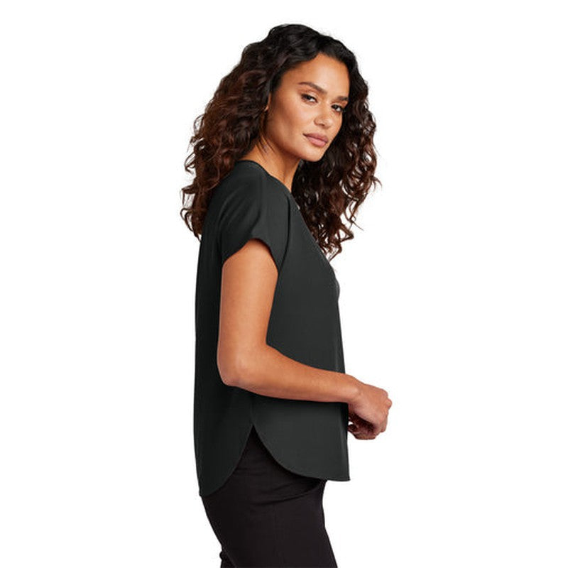 STRAYER ALUMNI ASSOCIATION Mercer+Mettle® Women's Stretch Crepe Crew - Deep Black