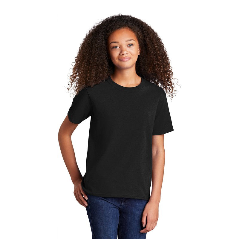 STRAYER Port & Company® Youth Core Cotton Tee - Black