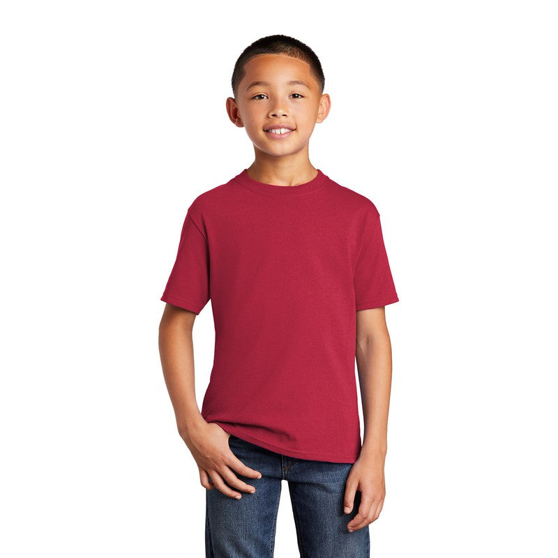 STRAYER Port & Company® Youth Core Cotton Tee - RED