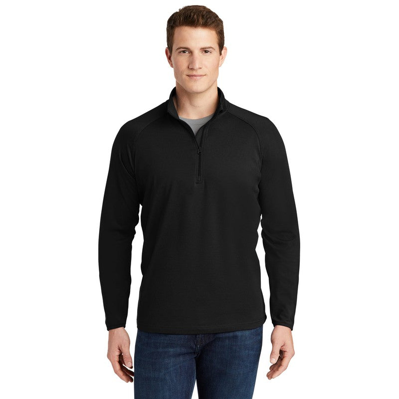 STRAYER Sport-Tek® Sport-Wick® Stretch 1/4-Zip Pullover - Black