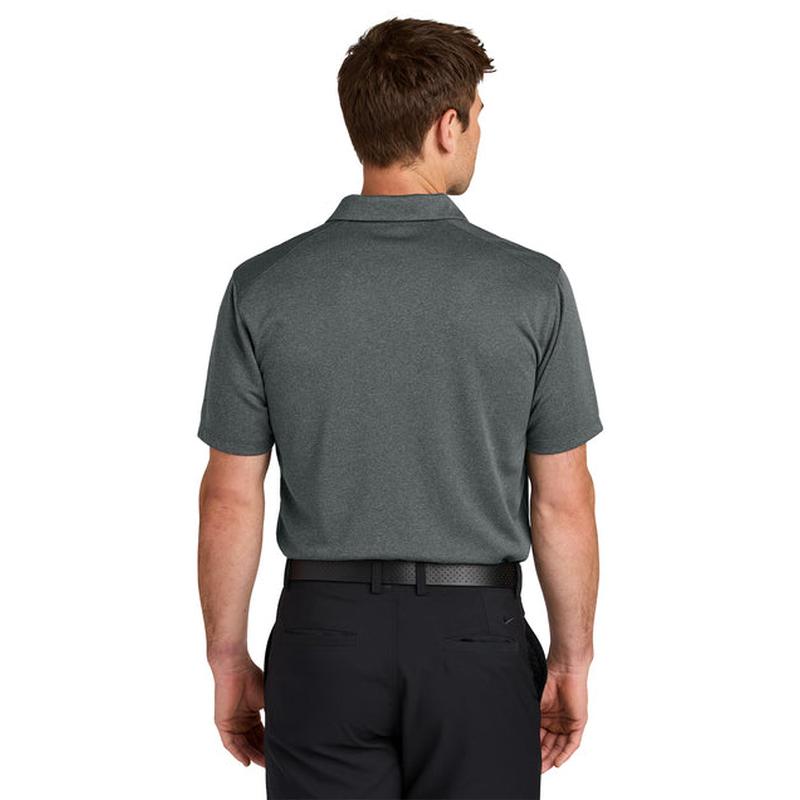 NEW STRAYER Nike Dri-FIT Smooth Heather Polo - Anthracite Heather