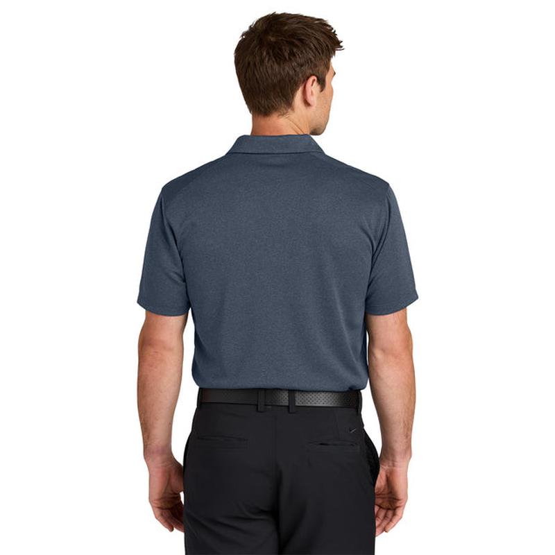 NEW STRAYER Nike Dri-FIT Smooth Heather Polo - Navy Heather