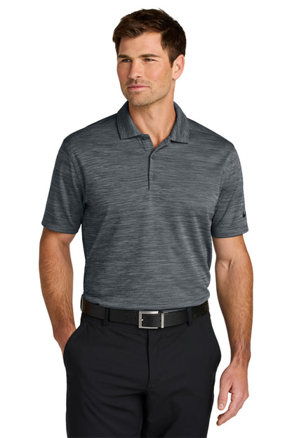 NEW STRAYER Nike Dri-FIT Striated Polo - Dark Grey