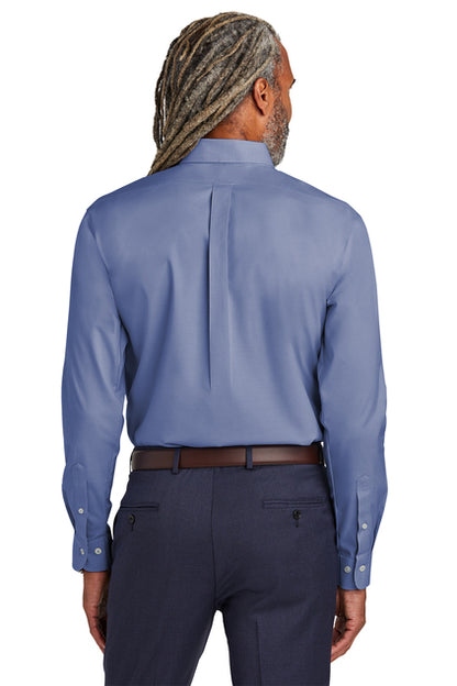 NEW STRAYER Brooks Brothers® Tall Wrinkle-Free Stretch Pinpoint Shirt - Cobalt Blue